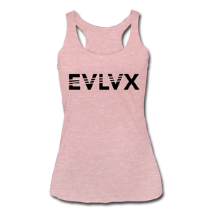 EVLV Women’s Tri-Blend Racerback Tank - heather dusty rose